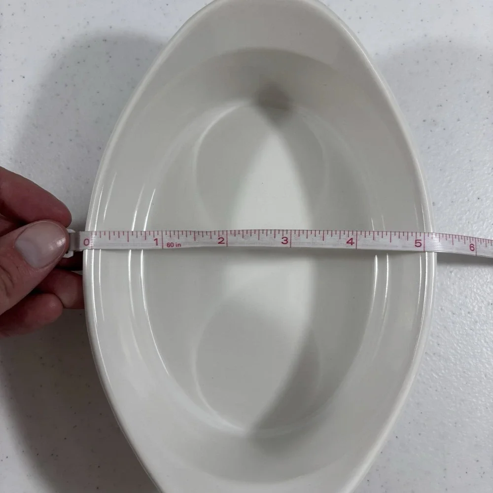Corning Ware French White Oval Casserole 18.6oz 550ml Stoneware Dish 8x5x2